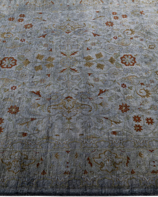Contemporary Hand-Knotted Overdyed Gray Area Rug 4' 2" x 6' 5"