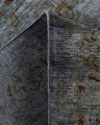 Contemporary Hand-Knotted Overdyed Gray Area Rug 4' 2" x 6' 5"