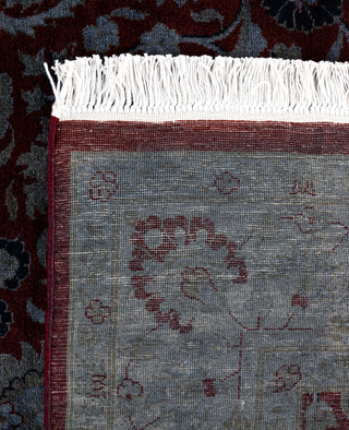 Contemporary Overdyed Wool Hand Knotted Red Area Rug 4' 1" x 6' 2"