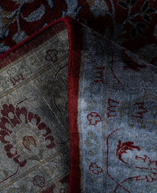 Contemporary Overdyed Wool Hand Knotted Red Area Rug 4' 1" x 6' 2"