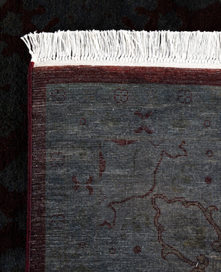 Contemporary Overdyed Wool Hand Knotted Black Area Rug 6' 2" x 9' 4"