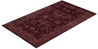 Overdyed One-of-a-Kind Wool Pink Area Rug 3' 0" x 5' 1"