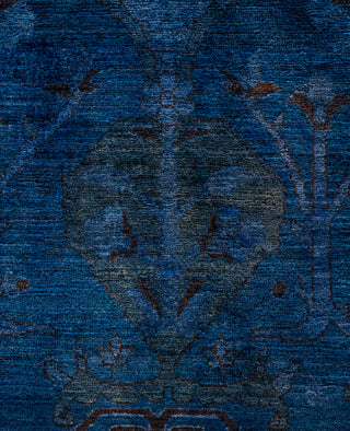 Overdyed One-of-a-Kind Wool Navy Area Rug 11' 9" x 14' 10"