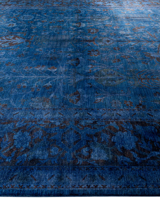 Overdyed One-of-a-Kind Wool Navy Area Rug 11' 9" x 14' 10"