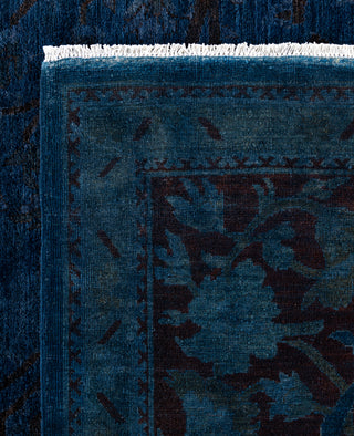 Overdyed One-of-a-Kind Wool Navy Area Rug 11' 9" x 14' 10"
