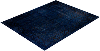 Overdyed One-of-a-Kind Wool Navy Area Rug 11' 9" x 14' 10"