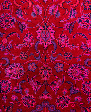 Overdyed Hand-Knotted Wool Modern-Contemporary Red Runner 2' 6" x 14' 0"