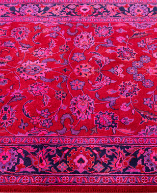 Overdyed Hand-Knotted Wool Modern-Contemporary Red Runner 2' 6" x 14' 0"