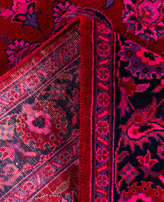 Overdyed Hand-Knotted Wool Modern-Contemporary Red Runner 2' 6" x 14' 0"