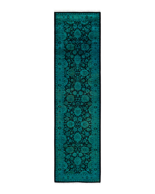 Contemporary Fine Vibrance Black Wool Area Rug 2' 7" x 9' 8"