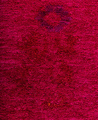 Contemporary Overdyed Wool Hand Knotted Pink Area Rug 6' 1" x 9' 3"