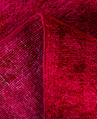 Contemporary Overdyed Wool Hand Knotted Pink Area Rug 6' 1" x 9' 3"