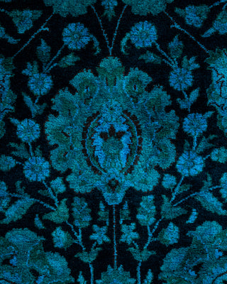 Contemporary Hand Knotted Overdyed Blue Area Rug 6' 1" x 9' 1"