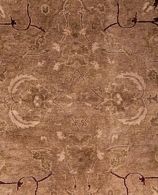 Overdyed Hand-Knotted Wool Modern-Contemporary Brown Area Rug 9' 1" x 12' 0"