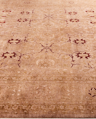 Overdyed Hand-Knotted Wool Modern-Contemporary Brown Area Rug 9' 1" x 12' 0"
