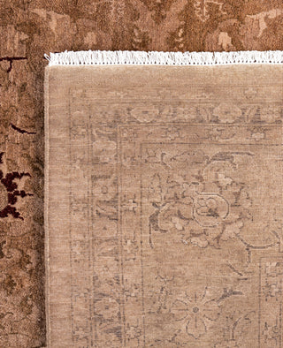 Overdyed Hand-Knotted Wool Modern-Contemporary Brown Area Rug 9' 1" x 12' 0"