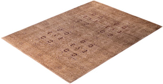 Overdyed Hand-Knotted Wool Modern-Contemporary Brown Area Rug 9' 1" x 12' 0"
