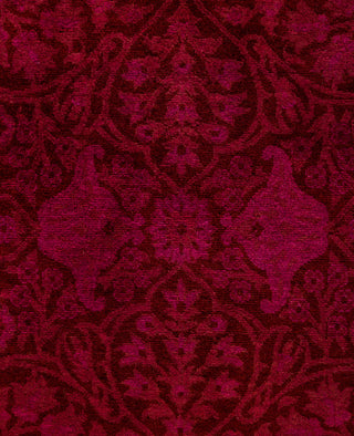 Contemporary Overdyed Wool Hand Knotted Red Runner 2' 7" x 8' 1"