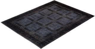 Modern Overdyed Hand Knotted Wool Gray Area Rug 9' 2" x 12' 1"