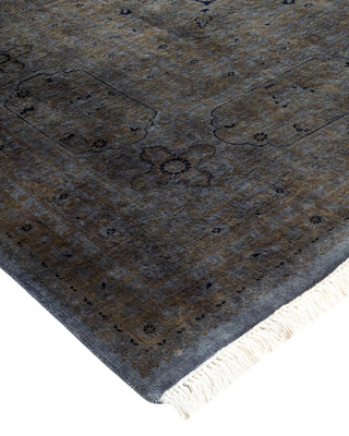 Contemporary Fine Vibrance Gray Wool Area Rug - 8' 3" x 10' 2"