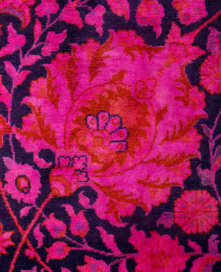 Overdyed Hand-Knotted Wool Modern-Contemporary Pink Area Rug 8' 1" x 10' 7"
