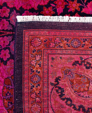 Overdyed Hand-Knotted Wool Modern-Contemporary Pink Area Rug 8' 1" x 10' 7"