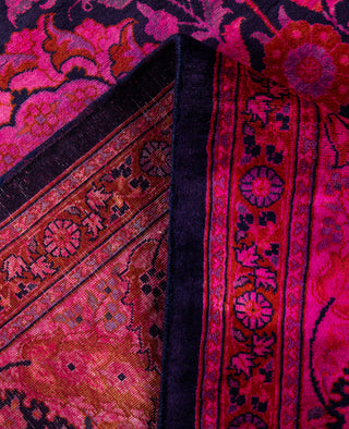 Overdyed Hand-Knotted Wool Modern-Contemporary Pink Area Rug 8' 1" x 10' 7"