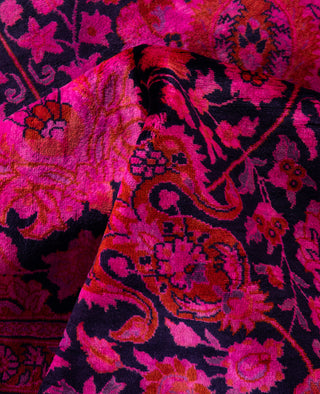 Overdyed Hand-Knotted Wool Modern-Contemporary Pink Area Rug 8' 1" x 10' 7"