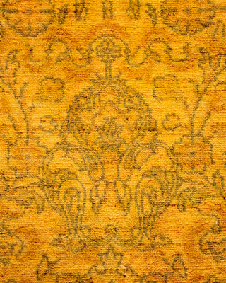 Contemporary Hand Knotted Overdyed Gold Area Rug 6' 2" x 9' 2"