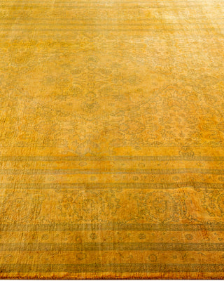 Contemporary Hand Knotted Overdyed Gold Area Rug 6' 2" x 9' 2"