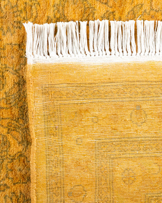 Contemporary Hand Knotted Overdyed Gold Area Rug 6' 2" x 9' 2"