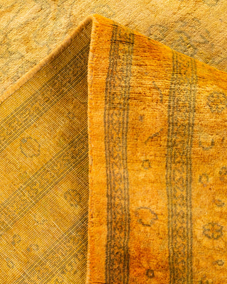 Contemporary Hand Knotted Overdyed Gold Area Rug 6' 2" x 9' 2"