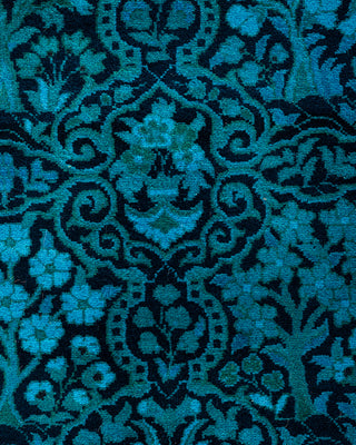 Overdyed Hand-Knotted Black Runner 3' 1" x 18' 2"