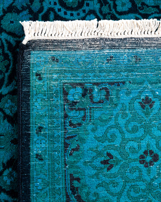 Overdyed Hand-Knotted Black Runner 3' 1" x 18' 2"