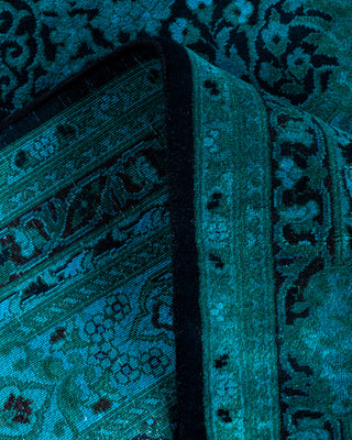 Overdyed Hand-Knotted Black Runner 3' 1" x 18' 2"