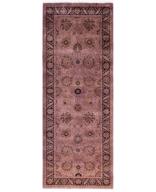 Overdyed Hand-Knotted Wool Modern-Contemporary Purple Runner 3' 1" x 8' 6"