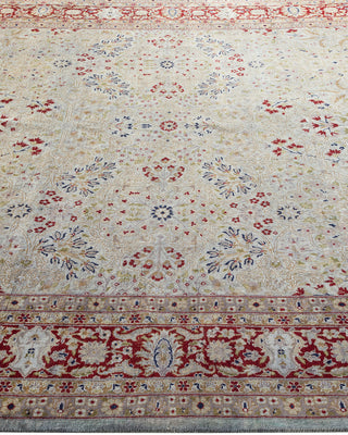 Contemporary Hand-Knotted Overdyed Gray Square Area Rug 6' 2" x 6' 5"