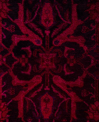 Contemporary Overdyed Wool Hand Knotted Purple Area Rug 4' 2" x 6' 0"