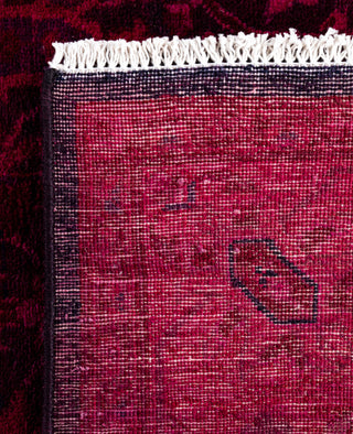 Contemporary Overdyed Wool Hand Knotted Purple Area Rug 4' 2" x 6' 0"