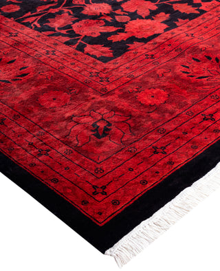 Overdyed Hand-Knotted Wool Modern-Contemporary Pink Area Rug 9' 2" x 12' 3"
