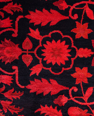 Overdyed Hand-Knotted Wool Modern-Contemporary Pink Area Rug 9' 2" x 12' 3"