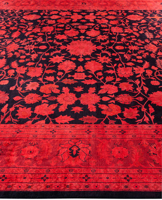 Overdyed Hand-Knotted Wool Modern-Contemporary Pink Area Rug 9' 2" x 12' 3"