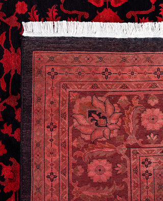 Overdyed Hand-Knotted Wool Modern-Contemporary Pink Area Rug 9' 2" x 12' 3"
