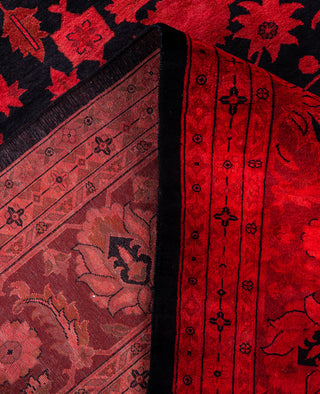 Overdyed Hand-Knotted Wool Modern-Contemporary Pink Area Rug 9' 2" x 12' 3"