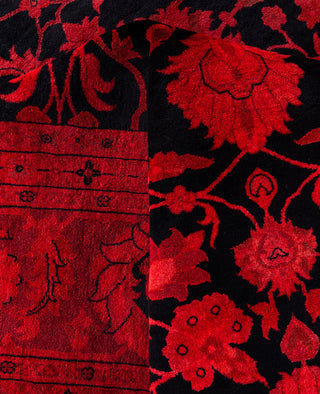 Overdyed Hand-Knotted Wool Modern-Contemporary Pink Area Rug 9' 2" x 12' 3"