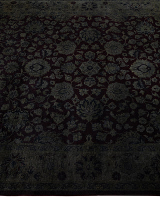 Contemporary Overdyed Wool Hand Knotted Gray Area Rug 4' 1" x 6' 4"