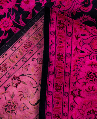 Overdyed Hand-Knotted Wool Modern-Contemporary Pink Area Rug 9' 1" x 11' 10"