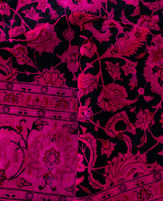 Overdyed Hand-Knotted Wool Modern-Contemporary Pink Area Rug 9' 1" x 11' 10"