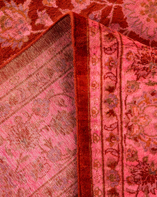 Contemporary Hand Knotted Overdyed Red Area Rug 6' 2" x 8' 10"