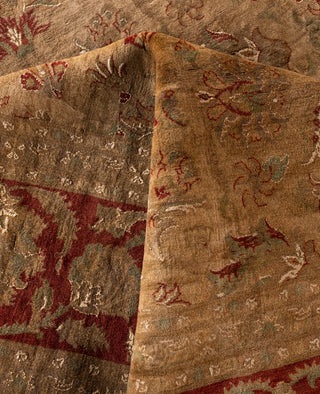 Overdyed Hand-Knotted Wool Modern-Contemporary Brown Area Rug 9' 2" x 12' 4"